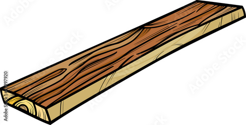 plank or board cartoon clip art