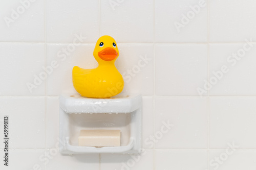 Fotografie Rubber Duck in Shower