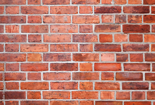 Detailed red brick wall background photo texture