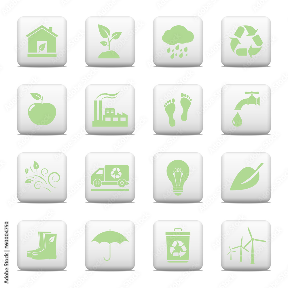 Ecology web buttons set Ecology web buttons set
