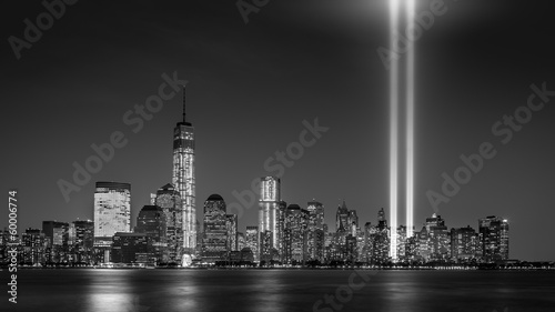 Tribute in Light, on September 11th, in New York City © mandritoiu