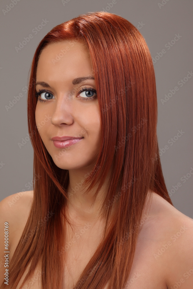 Fototapeta premium beauty face of beautiful cheerful girl