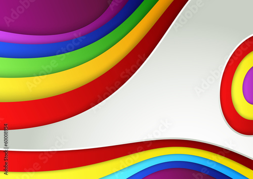 Abstract colorful rainbow wave banner