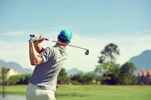 Slika na platnu golf shot man