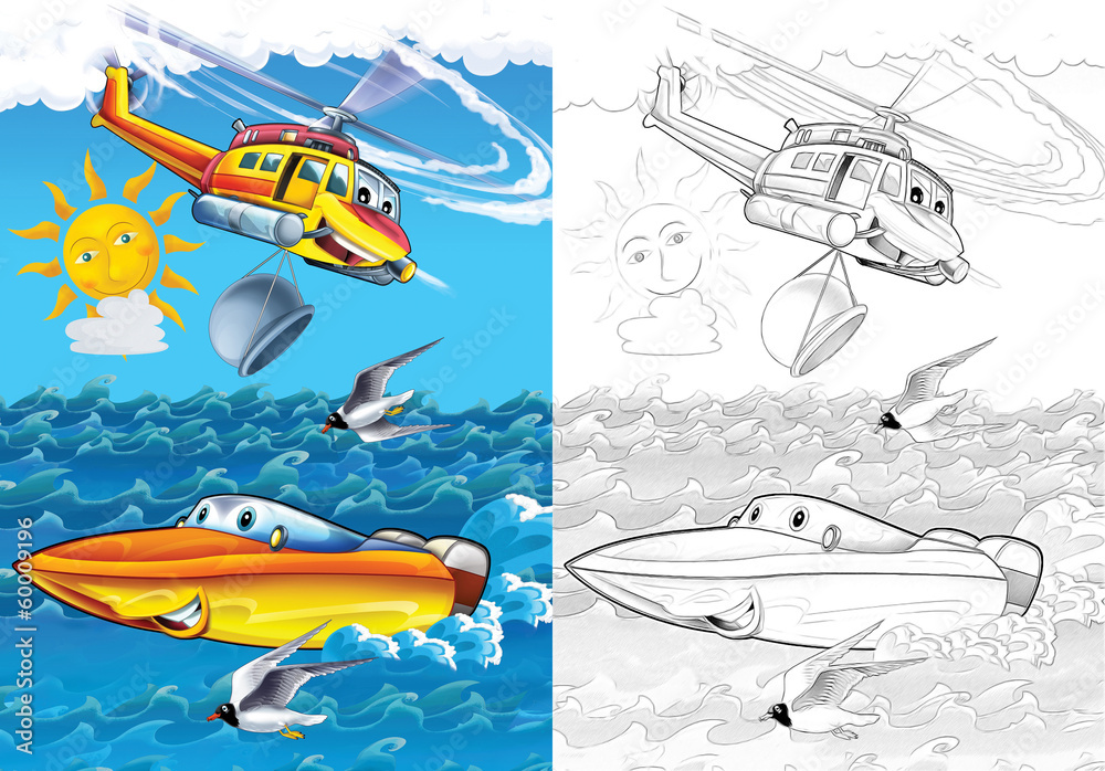 Cartoon vehicle - illustration for the children Cartoon vehicle - illustration for the children