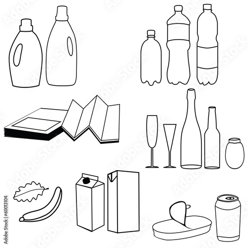 Collection of trash icon