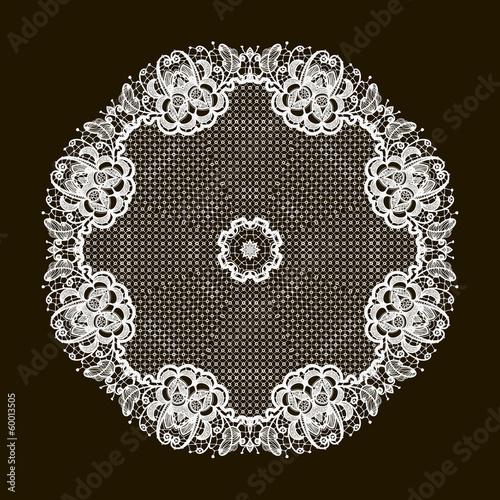 Abstract circle lace ribbon pattern