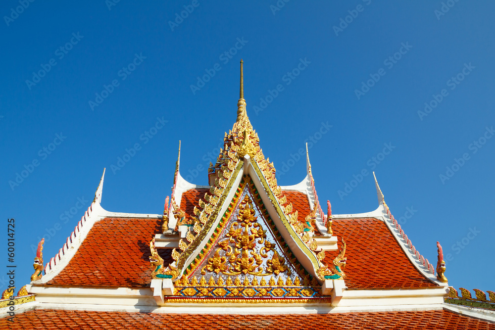 Fototapeta premium Detail of a typical buddhist monastery roof
