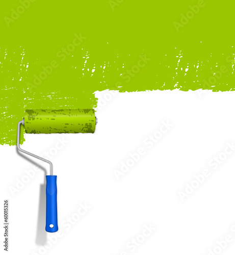 Grüne Wand Pinsel