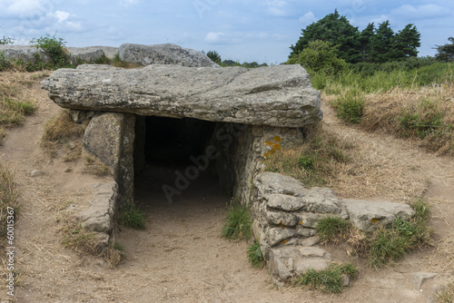 Le dolmen des Pierres-Plates à Locmariaquer : une allée relie
