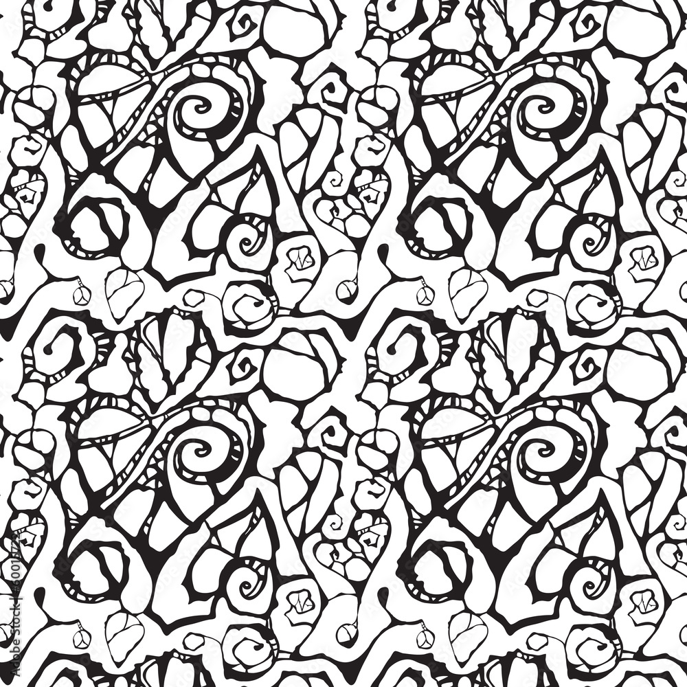 Fototapeta premium Seamless pattern with abstract heart