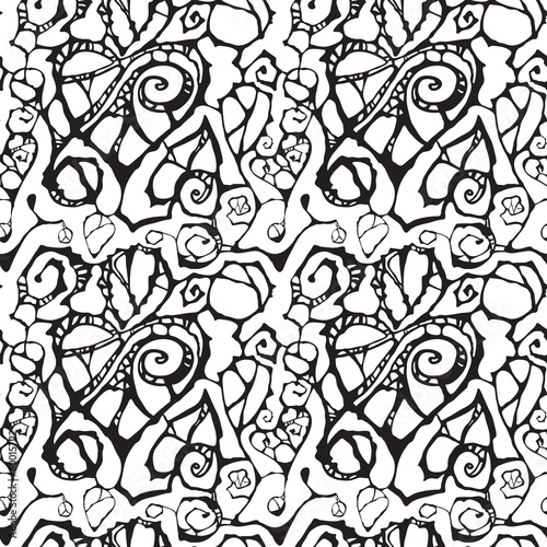 Seamless pattern with abstract heart