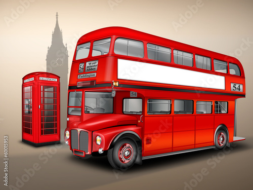 London Doppelstockbus, Telefonzelle Big Ben