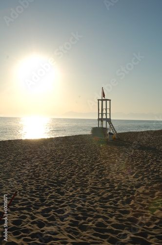 spiaggia al tramonto