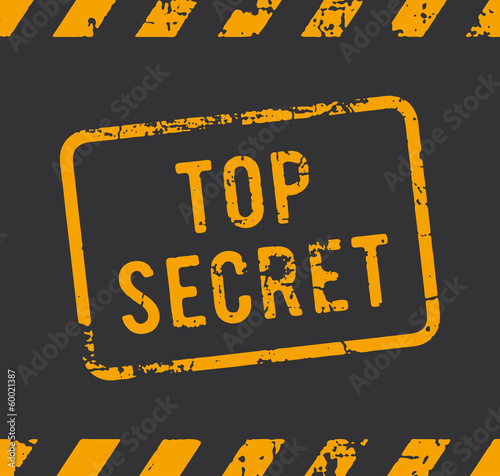 Rubber stamp with the text top secret