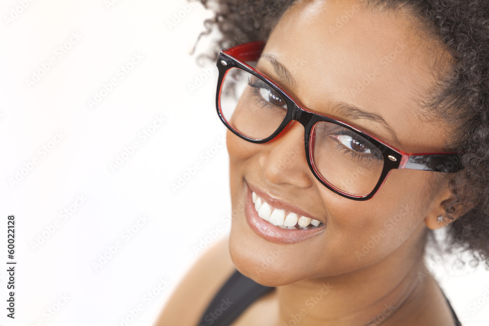 Mixed Race African American Girl Wearing Glasses Mixed Race African American Girl Wearing Glasses