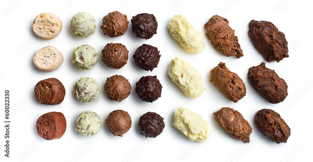 Obraz premium various chocolate truffles