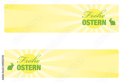 frohe ostern strahlen banner