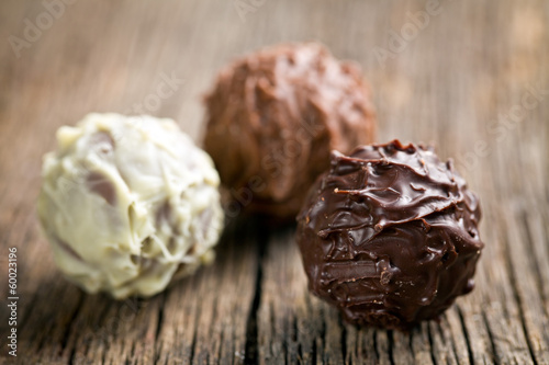 various chocolate balls