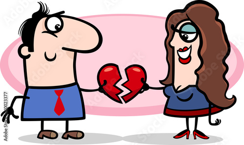couple in love valentine cartoon