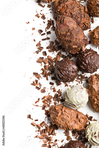 various chocolate truffles