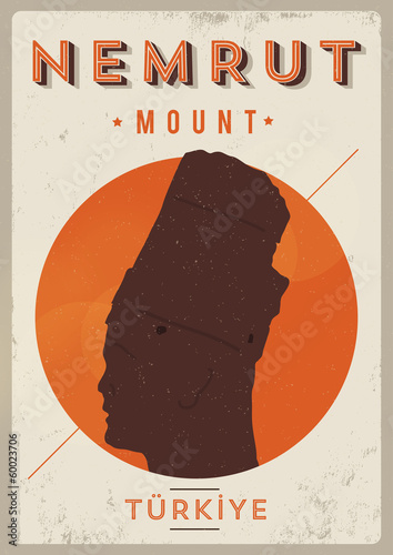 Vintage Nemrut Mountain Poster
