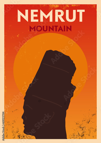 Vintage Nemrut Mountain Poster
