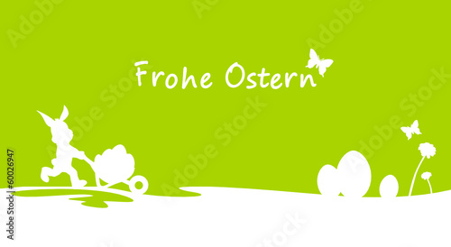 Osterhase mit Eiern