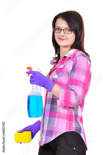 Cleaning girl