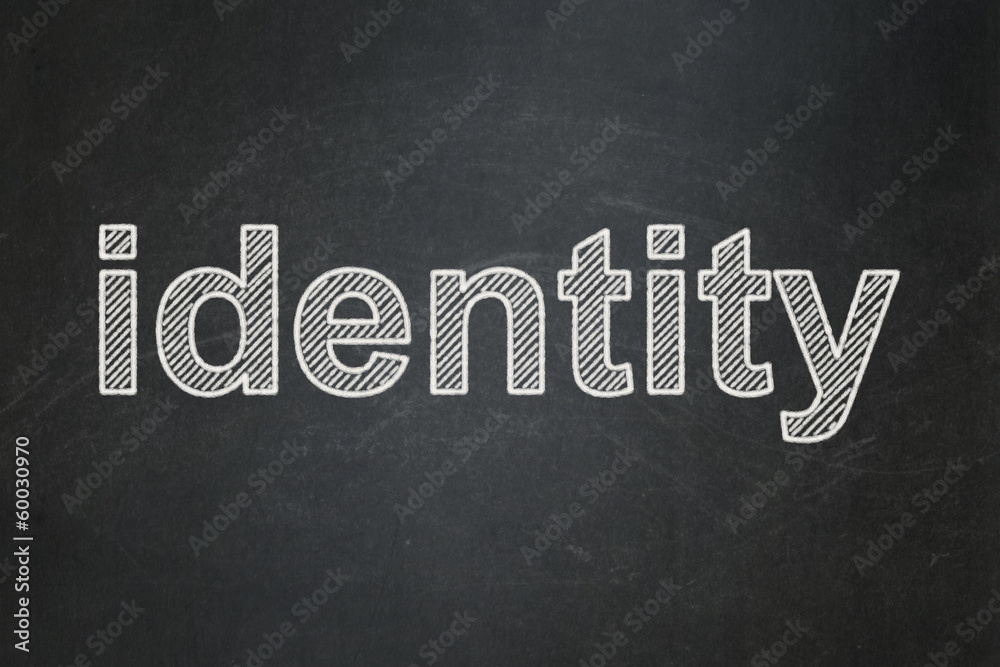 Obraz premium Security concept: Identity on chalkboard background