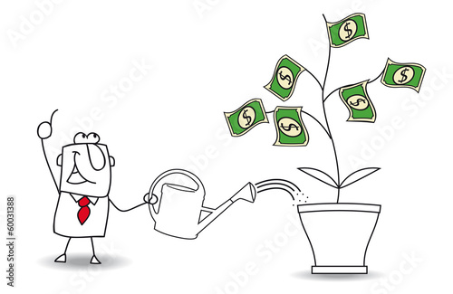 the businessman earn money