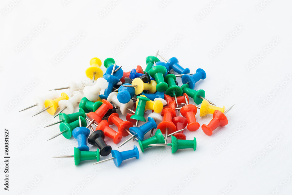 colorful pin on white backtround colorful pin on white backtround