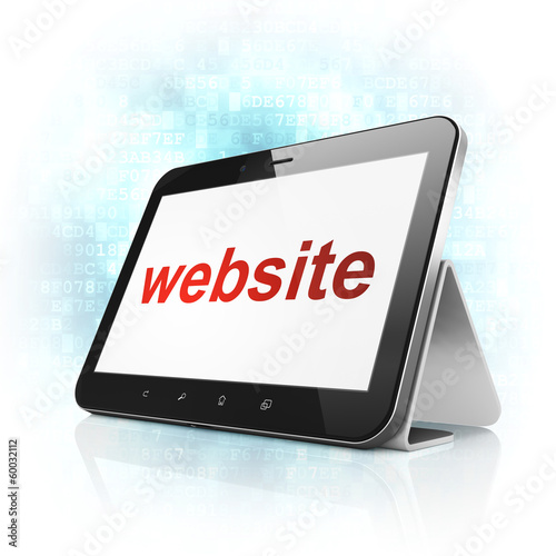 Web development concept: Website on tablet pc computer
