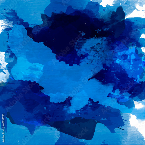 Abstract watercolor palette of blue colors
