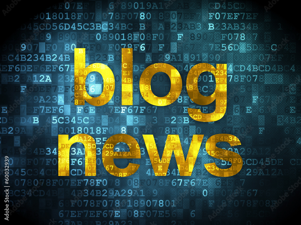 Obraz premium News concept: Blog News on digital background
