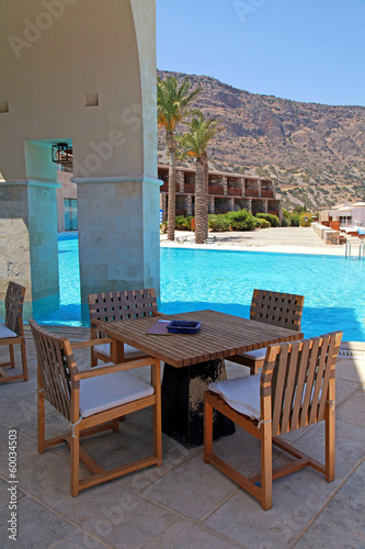 pool and outdoor furniture(Greece) © Inna Felker