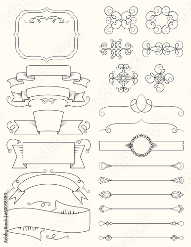 Vintage Calligraphy Design Elements Five