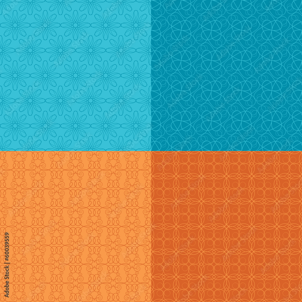 Fototapeta premium Seamless Calligraphy Patterns One 