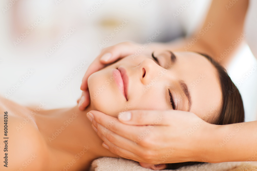 beautiful woman in spa salon having facial beautiful woman in spa salon having facial