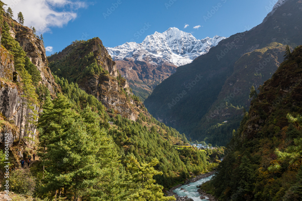 Valley close to Phakding, Himalaya, Nepal Valley close to Phakding, Himalaya, Nepal