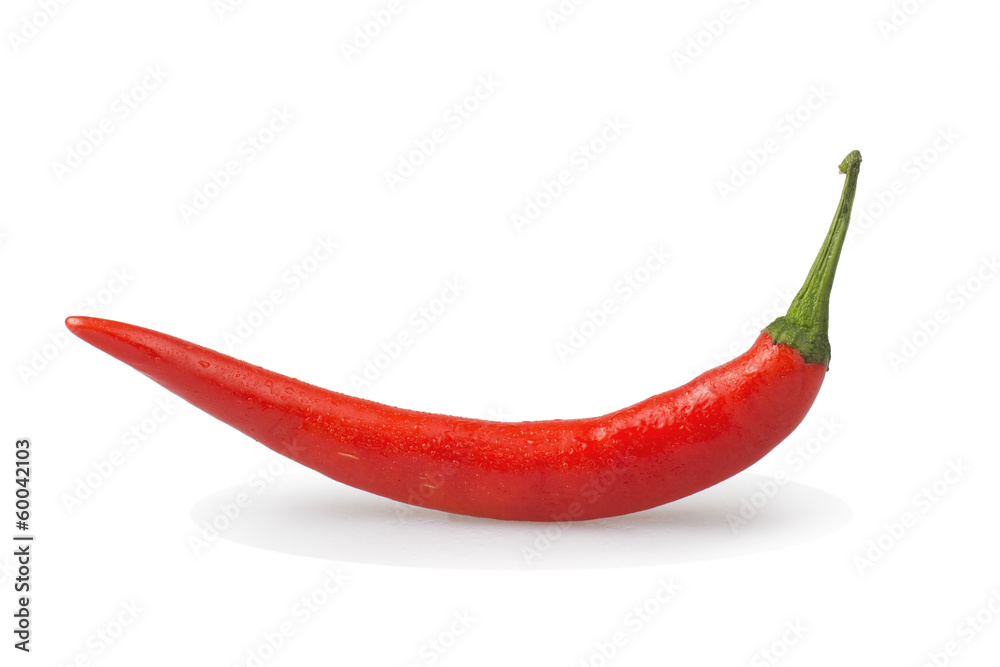 Red hot chili pepper isolated on white Red hot chili pepper isolated on white