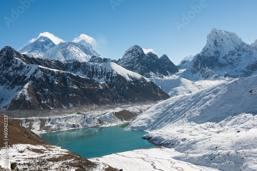 Mount Everest, Lhotse, and Gokyo Lake, Himalaya, Nepal