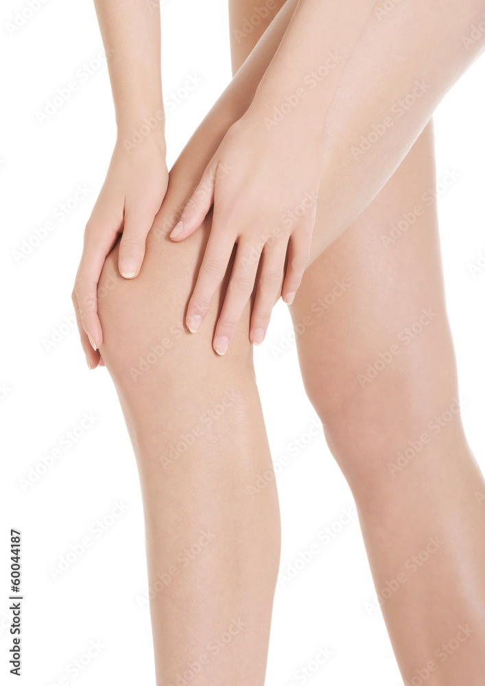 Woman's smooth knee, pampiering. Spa concept. Woman's smooth knee, pampiering. Spa concept.