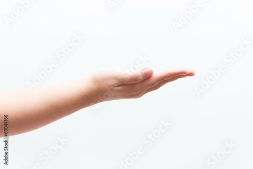 Asian woman doing various hand gestures