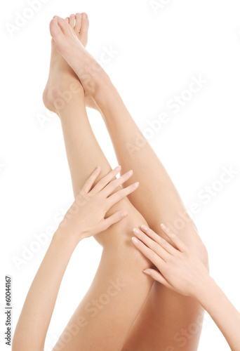 Beautiful smooth female legs.