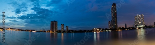Bangkok city scape, taken at twilight