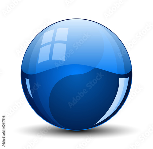 3D glass sphere