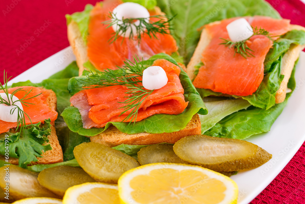 Salmon sandwiches Salmon sandwiches