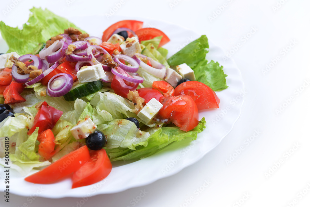 salad with fresh vegetables