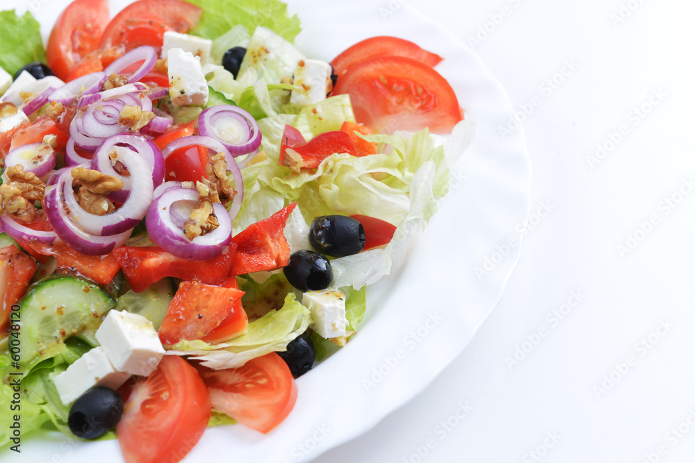 salad with fresh vegetables